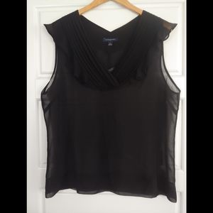 Sheer XL Banana Republic XL sleeveless top with ruffle detailing